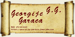 Georgije Garača vizit kartica